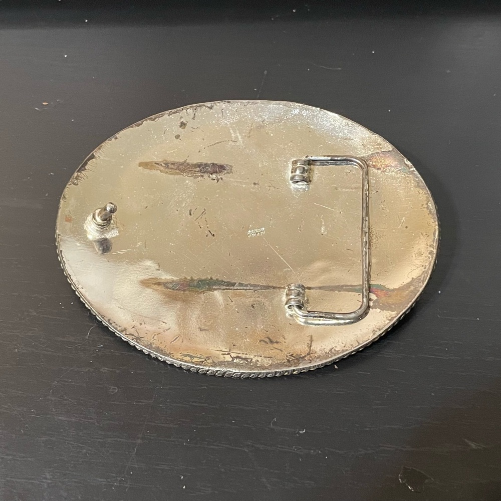 Silver and Gold Rodeo Belt Buckle - Picture 4 of 4